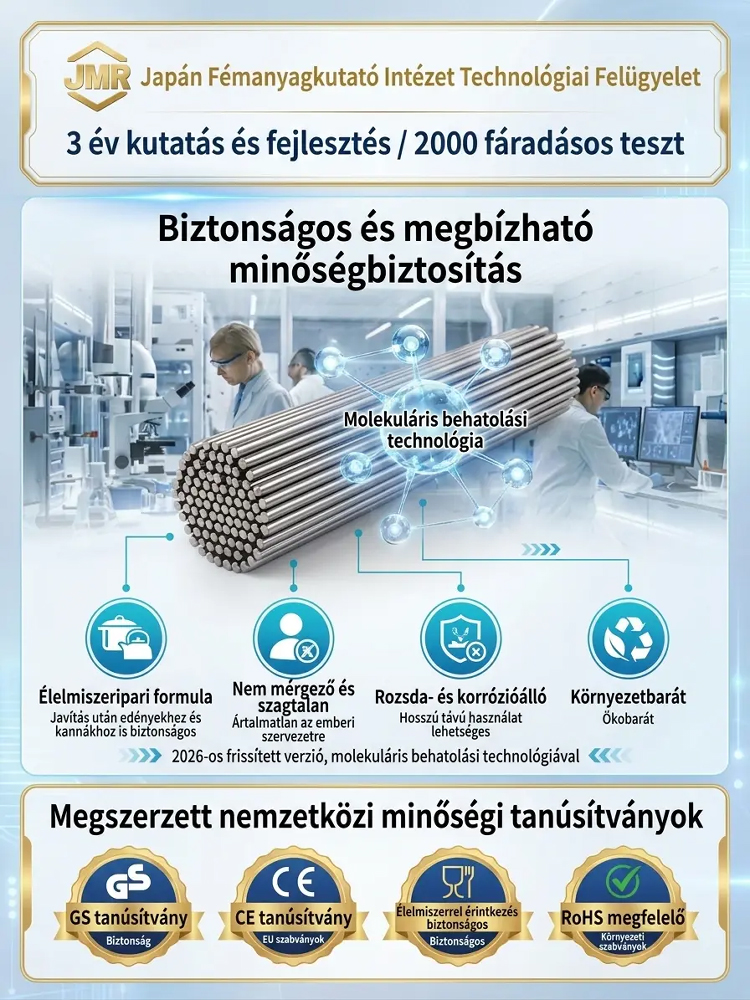  [2026-os Modell] 🔥 1 Öngyújtó = Hegesztés! Multi-Javítórúd – Akárhogy Húzza Nem Válik Le | Gép Nélkül | Vas/Alumínium/Réz