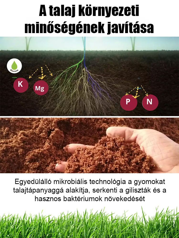 【3 Óra Alatt Hat】Ázsia #1 Bio Gyomirtó Koncentrátuma - Gyökerestül Pusztít, Gazból Trágyát Csinál
