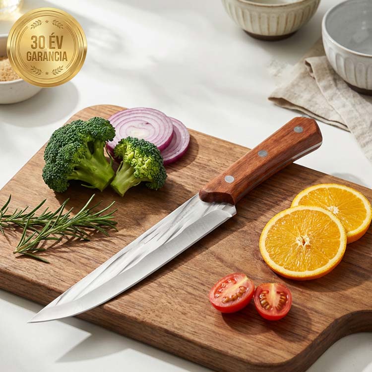 🔪 Kézzel Kovácsolt Szénacél Kés | 180g Szuperkönnyű & Tapadásmentes | Vágja a csontot, mint a vajat!