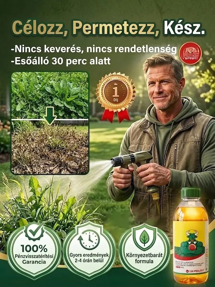 Ultimátum Gyomirtó és Gyökérpusztító | Villámgyors Hatás 2-4 Óra Alatt | Nincs Visszanövés