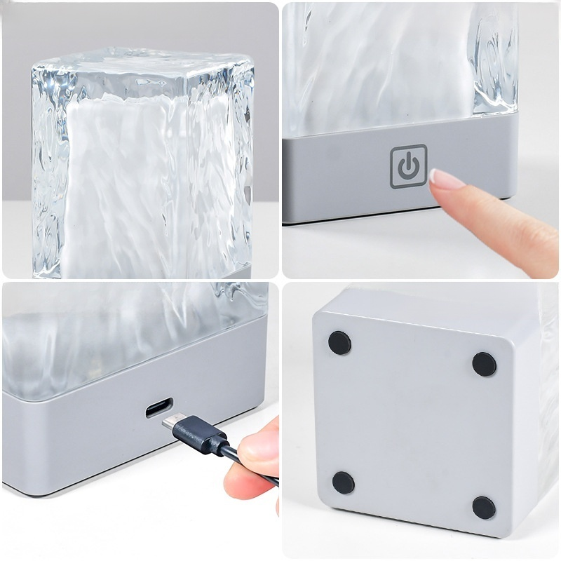 Kristályos kis asztali lámpa