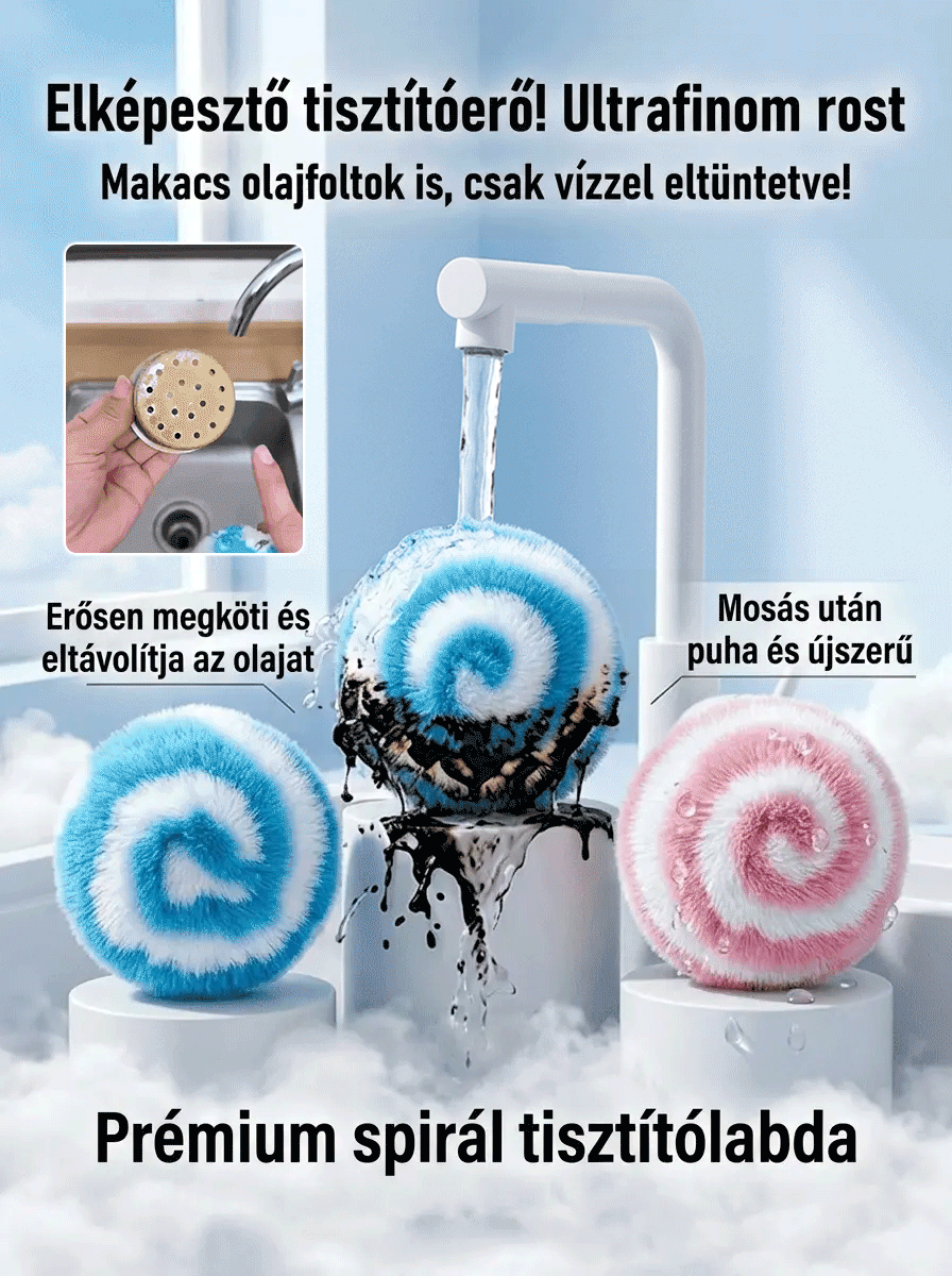 🔥 [Eladási Bajnok -80%] Ezüst-Nano Tisztító Golyó | 3 mp alatt feloldja a 10 éves zsírt!
