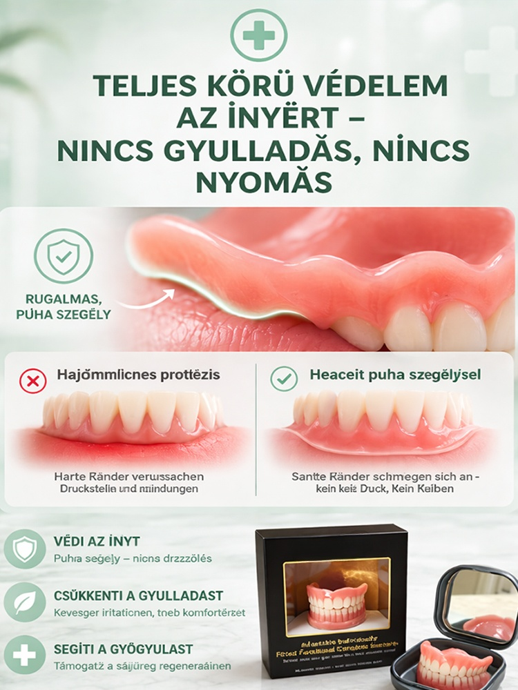 [Német Minőség] 24 Órás Fájdalommentes Rugalmas Műfogsor Szett + Exkluzív Tükrös Doboz