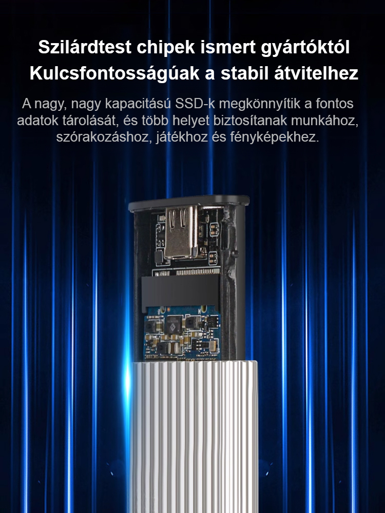 【50% Akció】 16TB Hordozható Mini SSD | 1GB/s Villámgyors | 3 Év Garancia | Type-C
