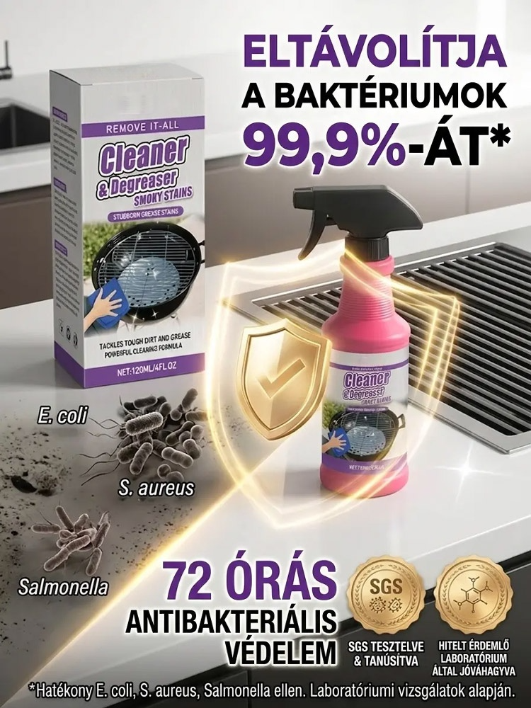 Texas BBQ-Pro Ipari Zsíroldó Spray | Tiszta Grill 3 Perc Alatt | Súrolás Nélkül