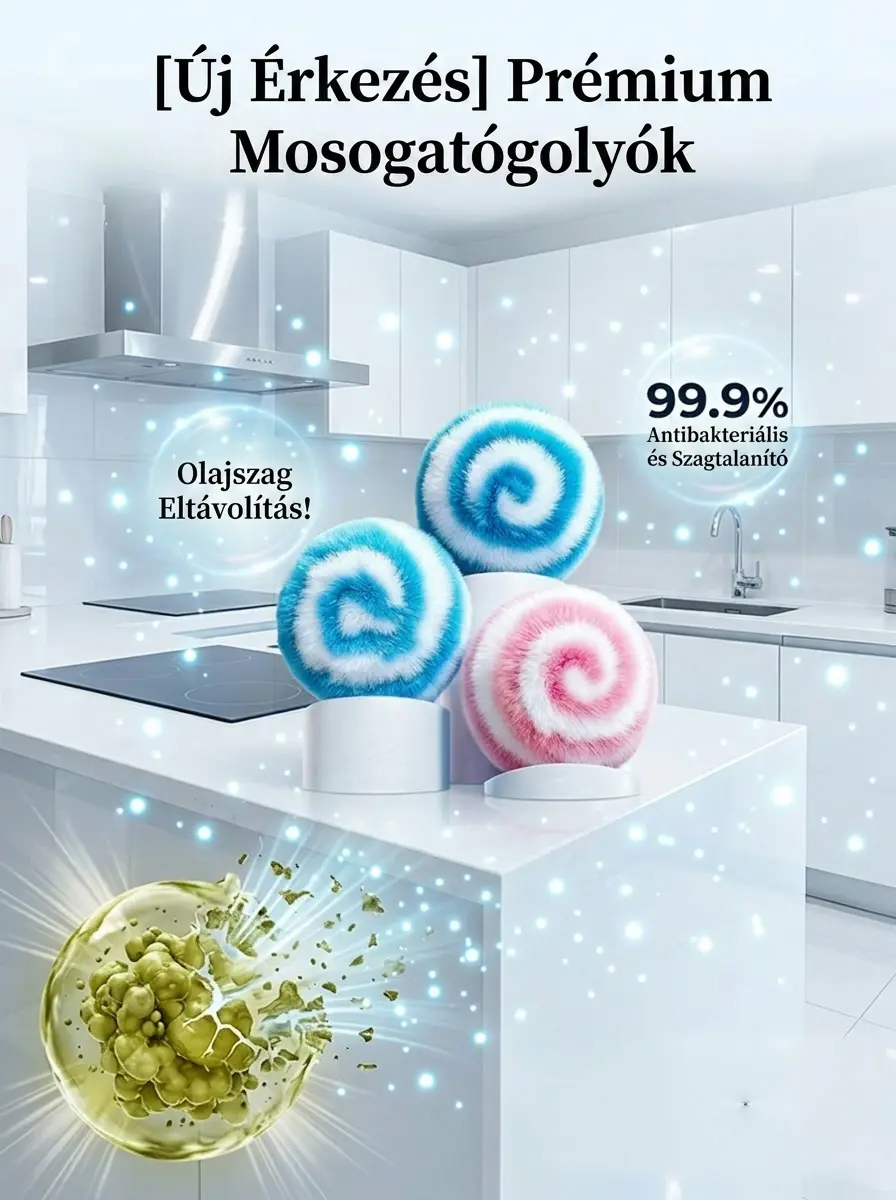🔥 [Eladási Bajnok -80%] Ezüst-Nano Tisztító Golyó | 3 mp alatt feloldja a 10 éves zsírt!