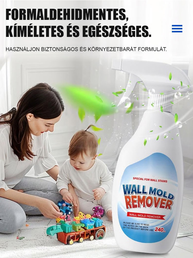 [Környezetbarát] Univerzális Penészirtó Spray | Súrolás Nélkül, Falbarát | Gyökeres Eltávolítás