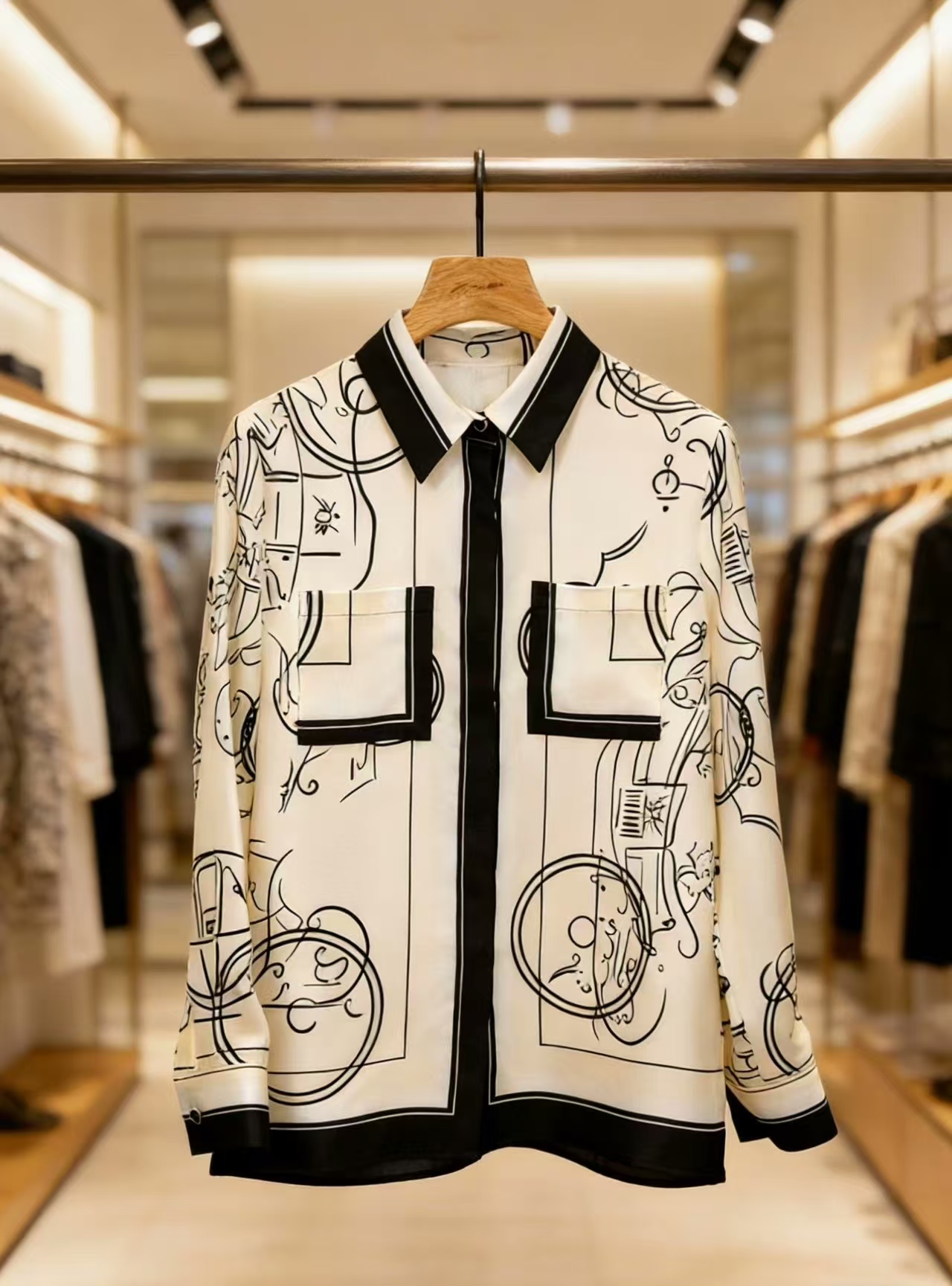 Hermes Silk Printed Shirt