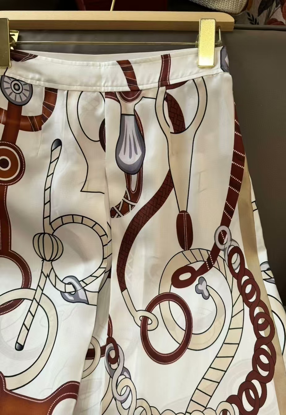 Hermes Silk Printed Skirt
