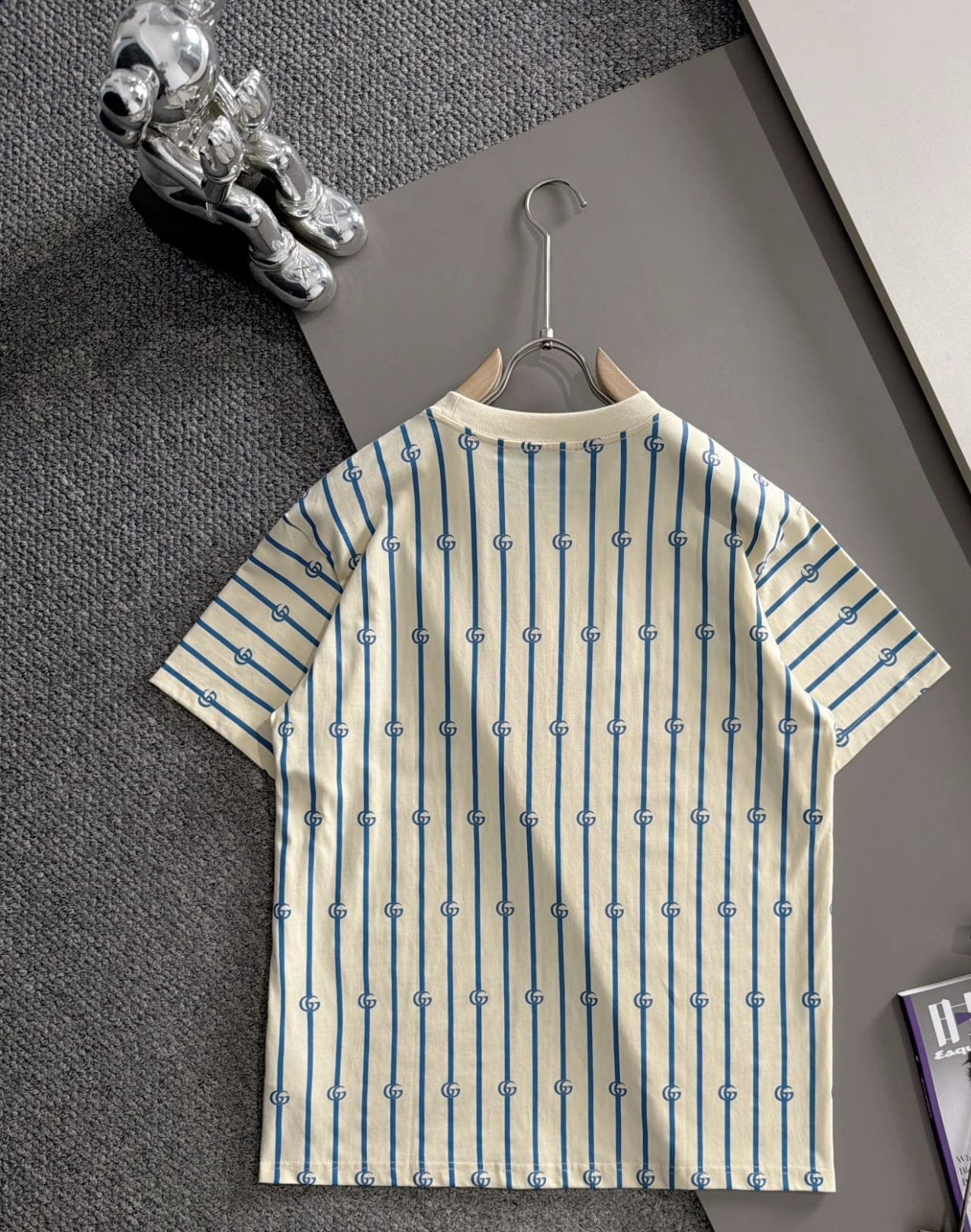 GG Monogram Striped Cotton Tee