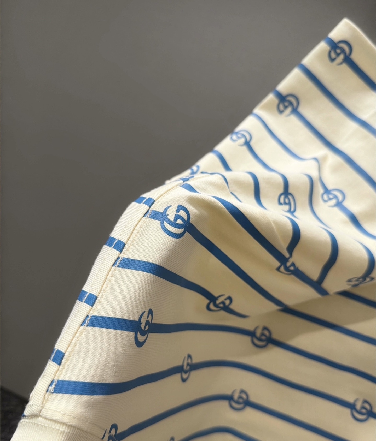 GG Monogram Striped Cotton Tee