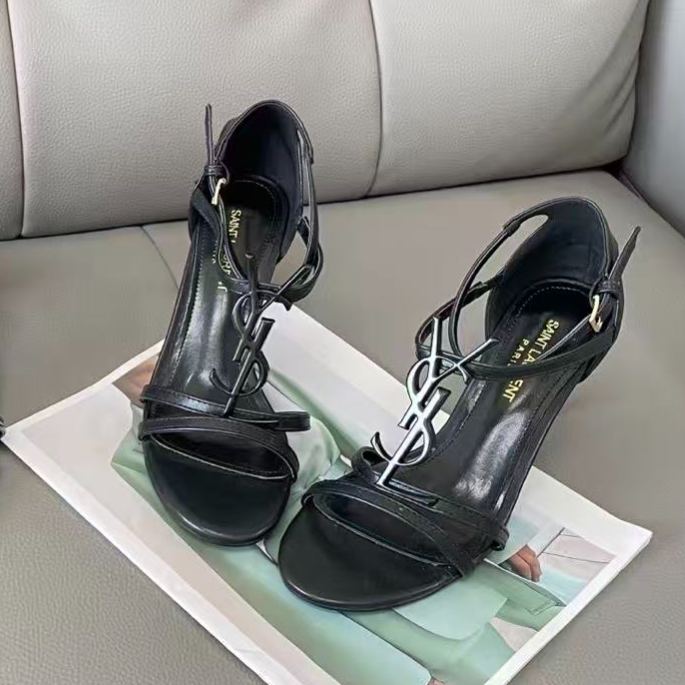 MIU Metallic Accent Strappy Heeled Sandals