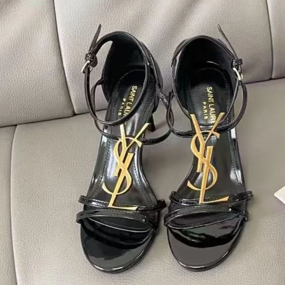 MIU Metallic Accent Strappy Heeled Sandals