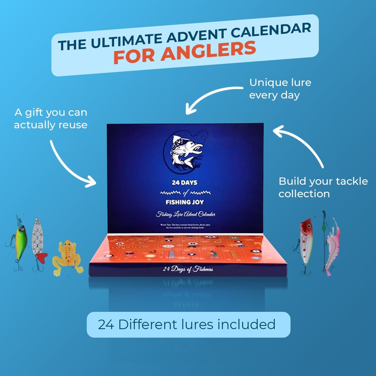 The Fishing Advent Calendar — 24 Real Lures, One Behind Every Door