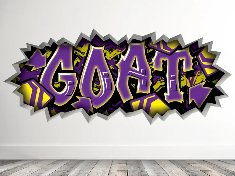 Personalized Street Art Graffiti Name Decal -Teen Room Decal