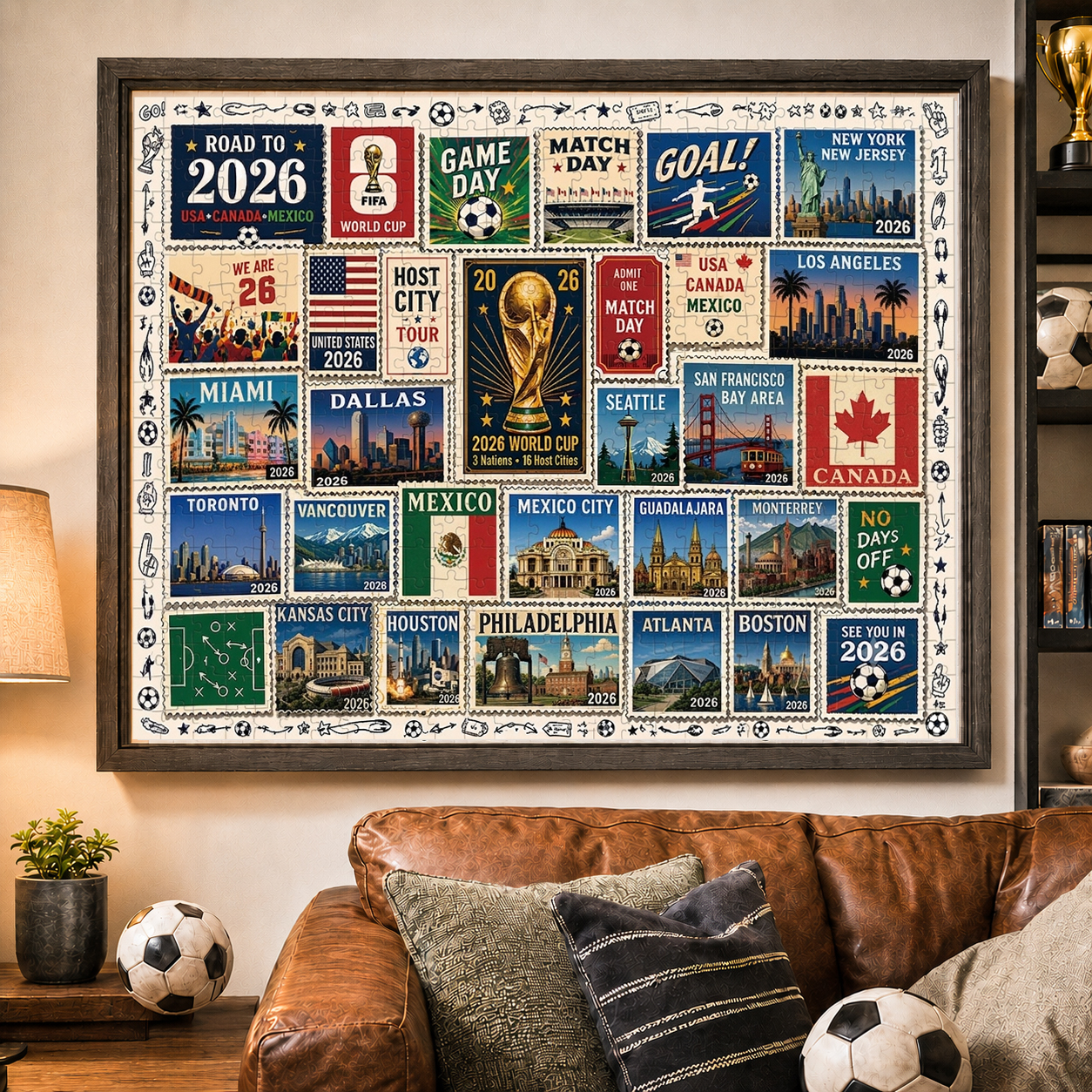 2026 World Cup Host Cities Journey Commemorative Stamp Puzzle – Premium Soccer Collectible & The Ultimate Gift for Fans