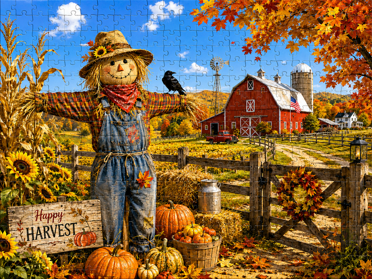 Autumn Harvest Memories Puzzle – 1000 Piece Fall Farm Jigsaw 