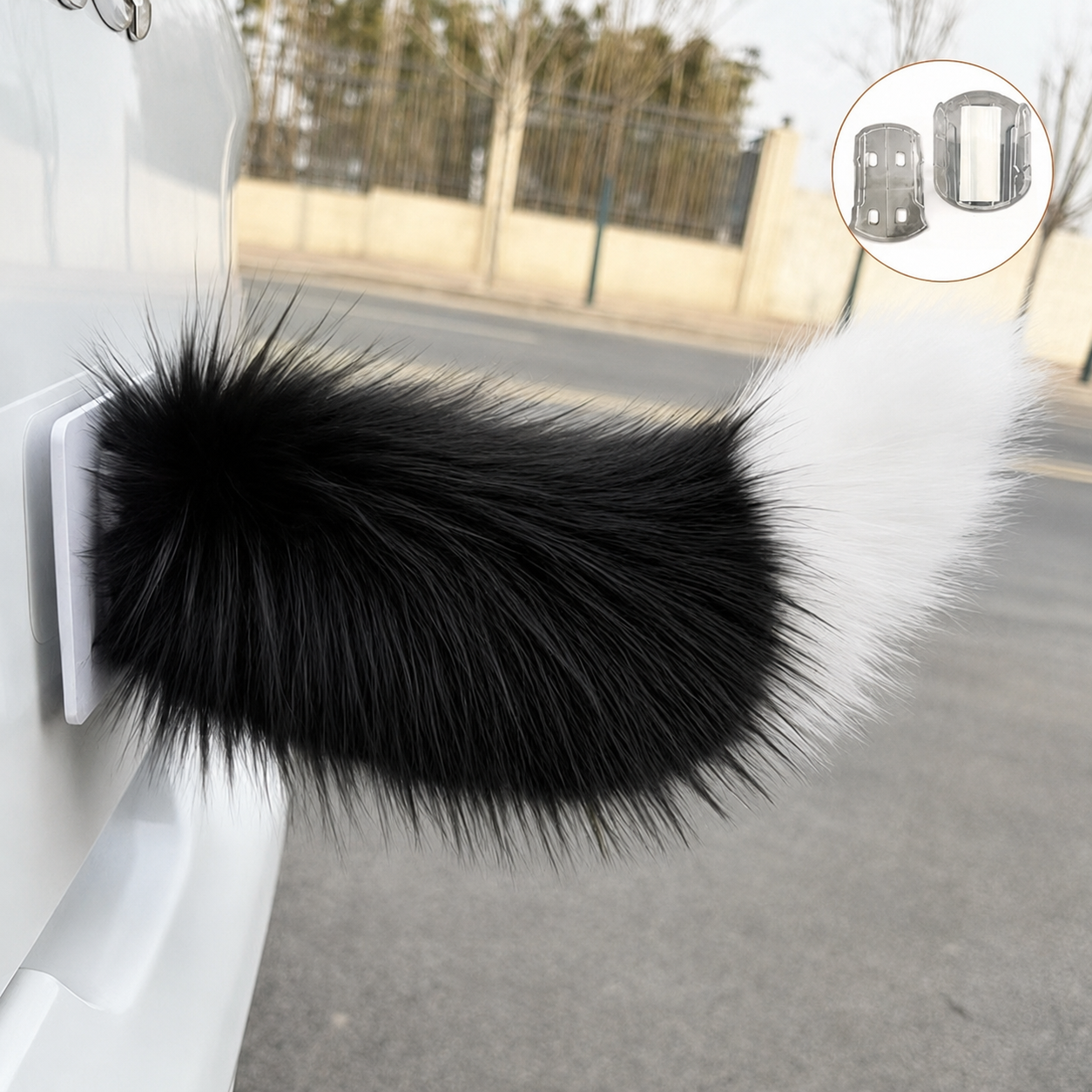 Remote-Control Fluffy Wagging Tail Car Accessory