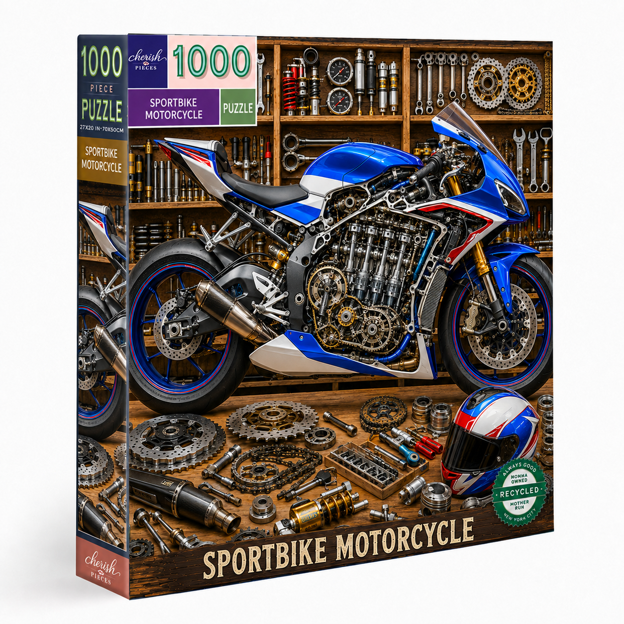 Sports Motorcycle Repair Shop 1000-Piece Jigsaw Puzzle