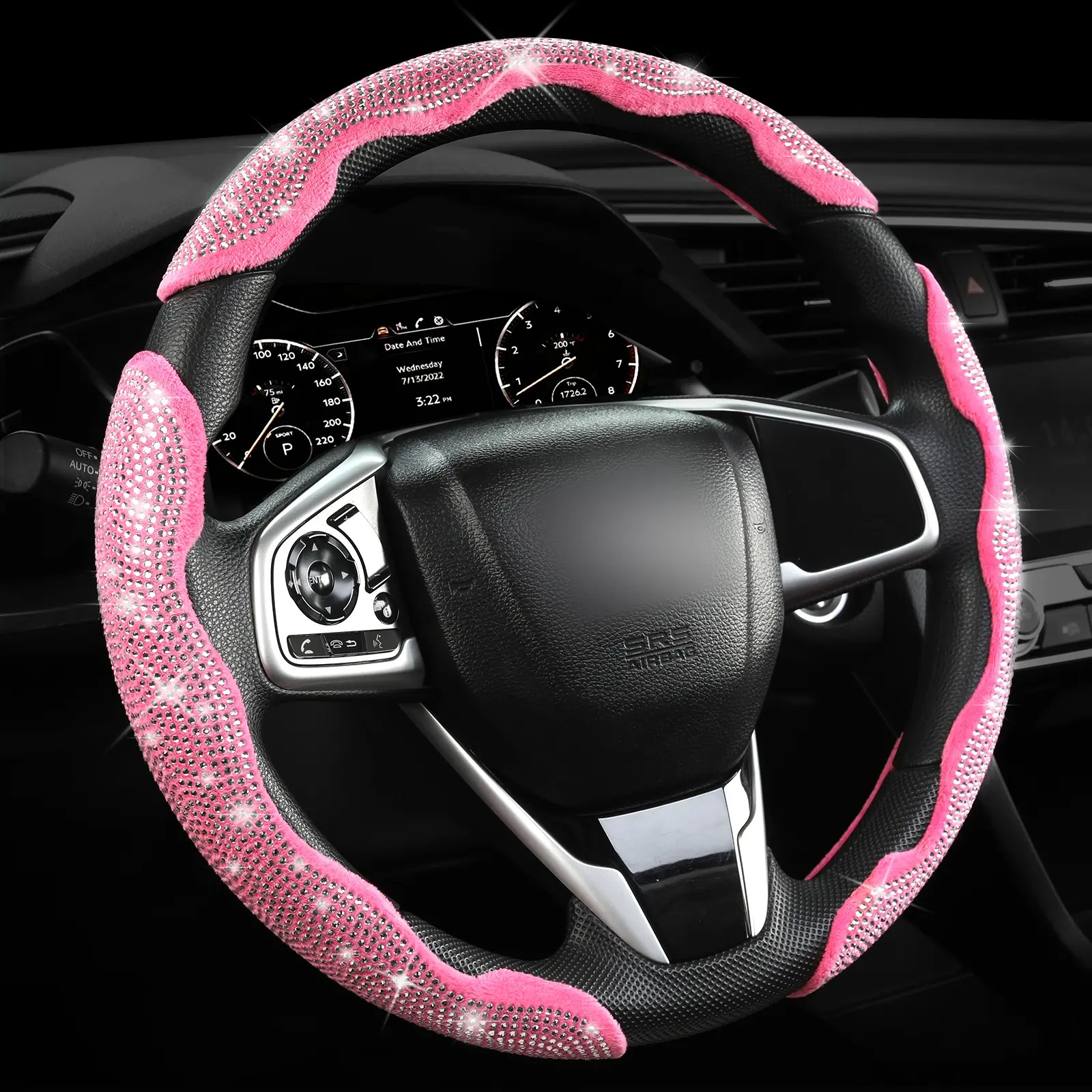 Diamond Bling Steering Wheel Cover for Women