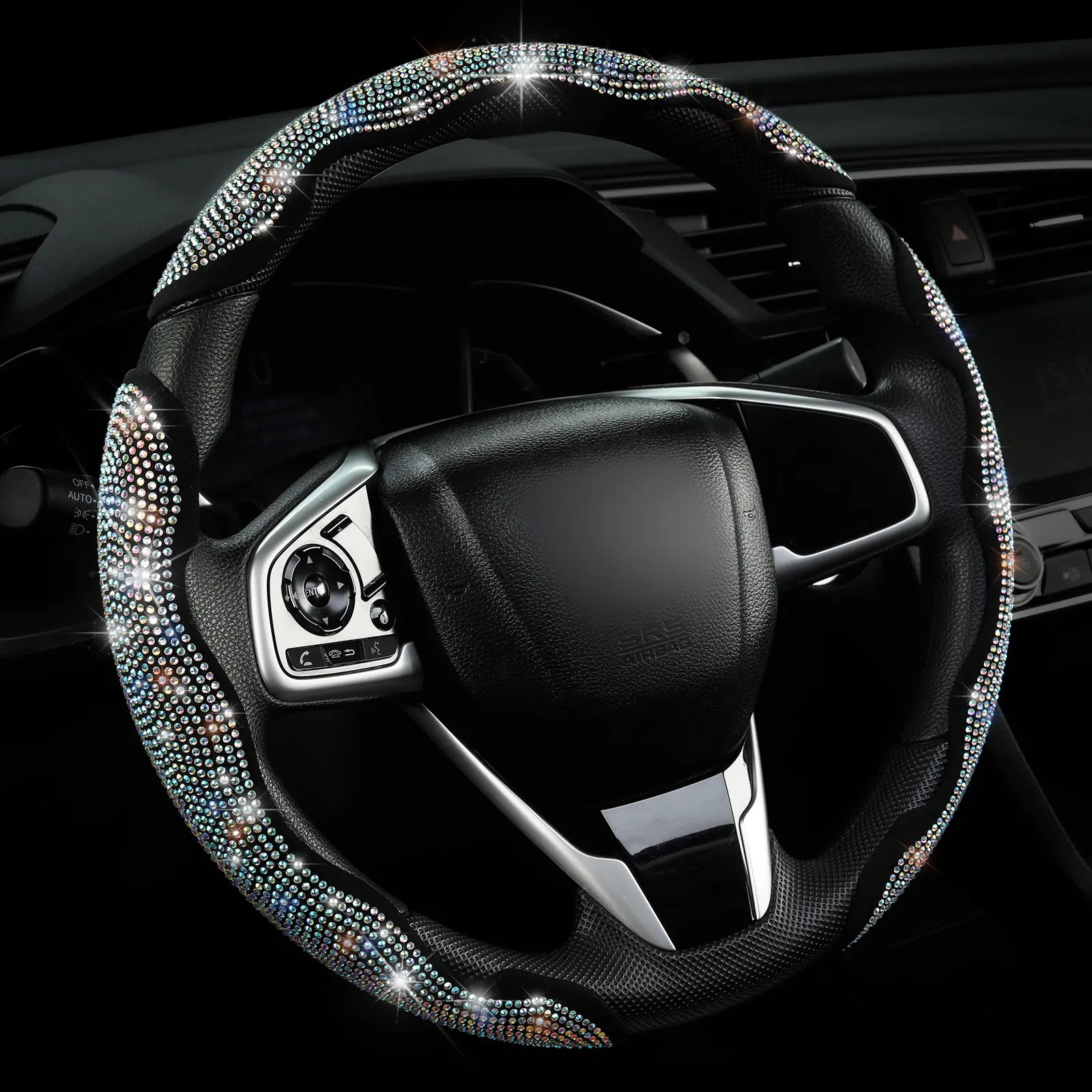 Diamond Bling Steering Wheel Cover for Women
