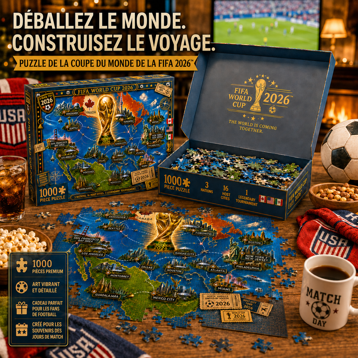 Puzzle Voyage des Villes Hôtes – Coupe du Monde 2026