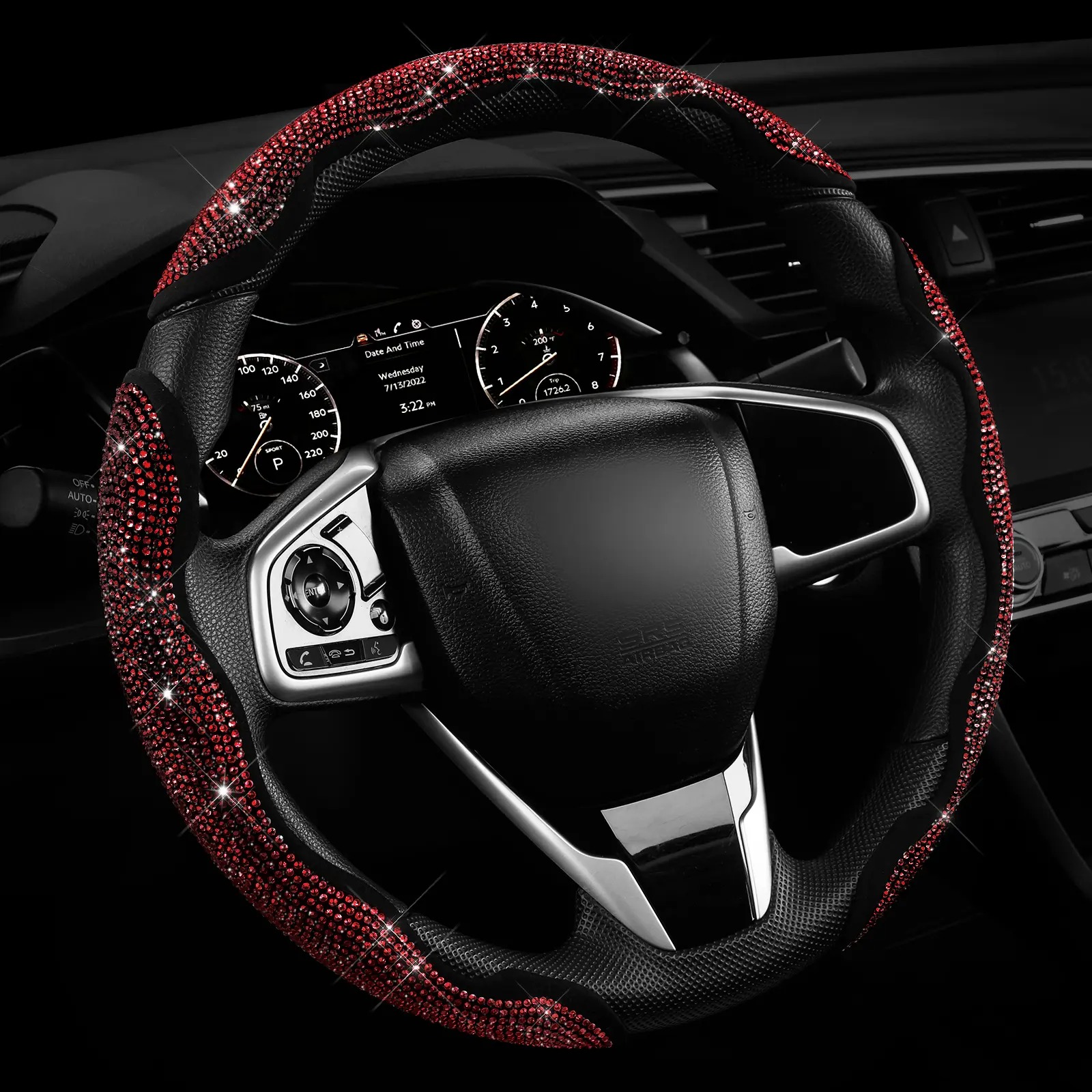 Diamond Bling Steering Wheel Cover for Women