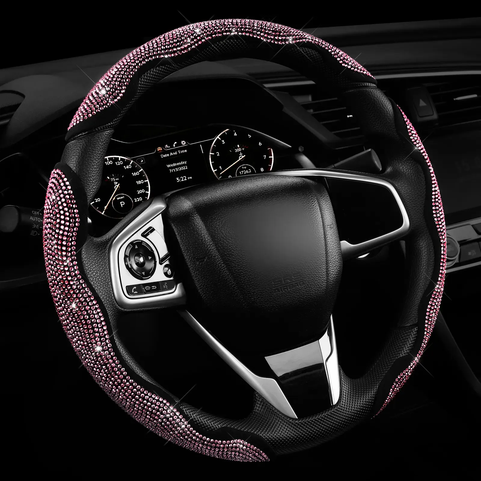 Diamond Bling Steering Wheel Cover for Women
