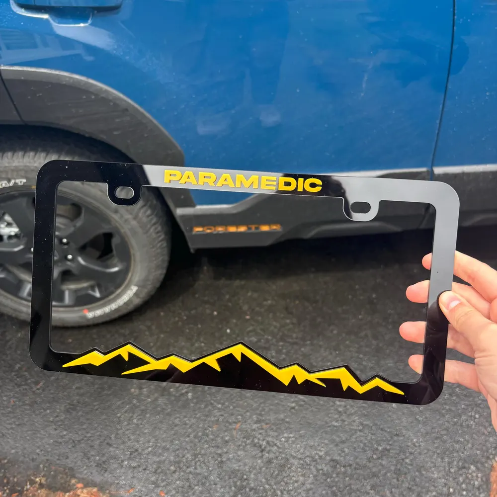 Mountain License Plate Frame Cover (single plate)