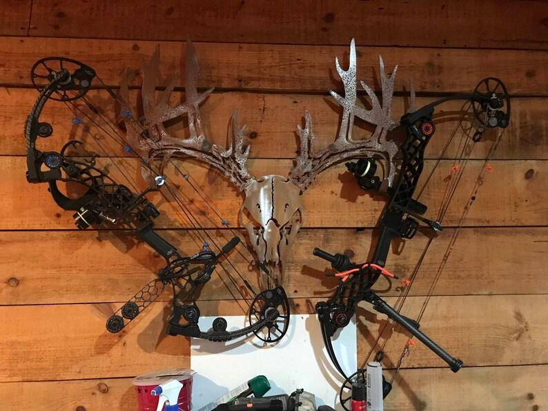 [Copy]Personalized Metal Deer Skull Bow Rack-The best gift for outdoor lovers