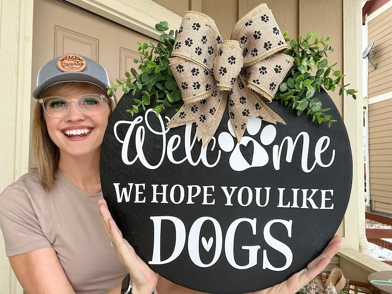 Personalized Welcome We Hope You Like Dogs or Cats