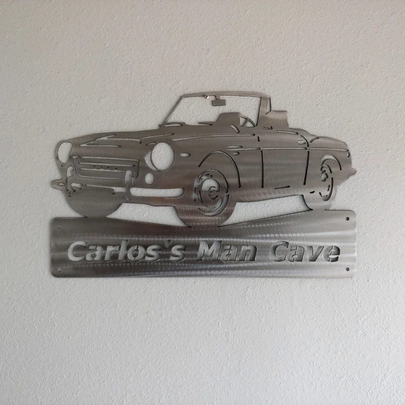 1967-70 Datsun Sports Convertible Fairlady 2000 Roadster-Personalized Metal Wall Art