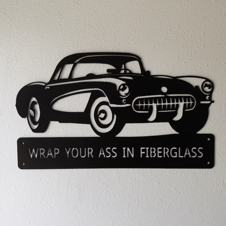 1955, 1956, 1957 Corvette-Personalized Metal Wall Art