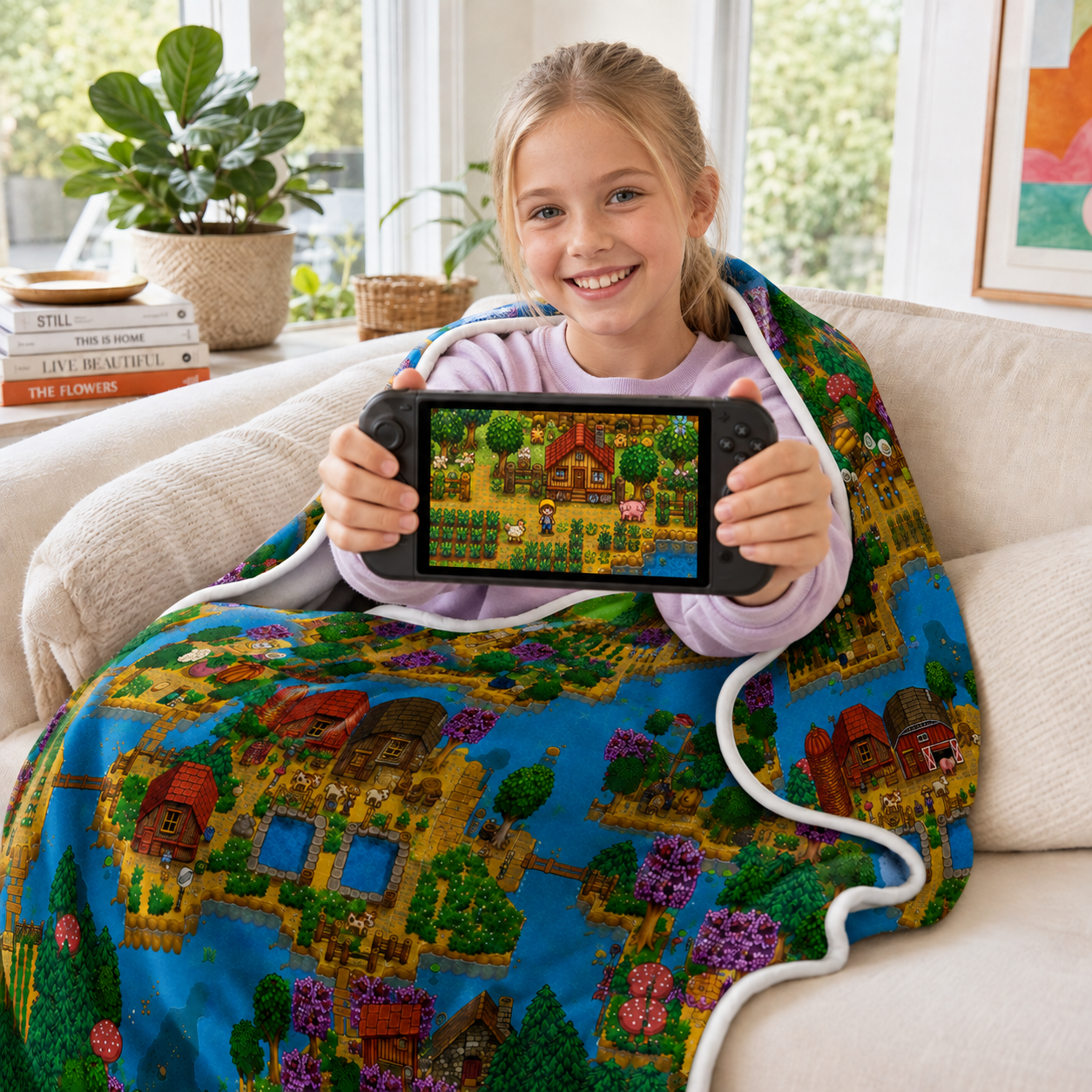 Stardew Valley Four Seasons Blanket -A gift every Stardew Valley fan will love 🌾