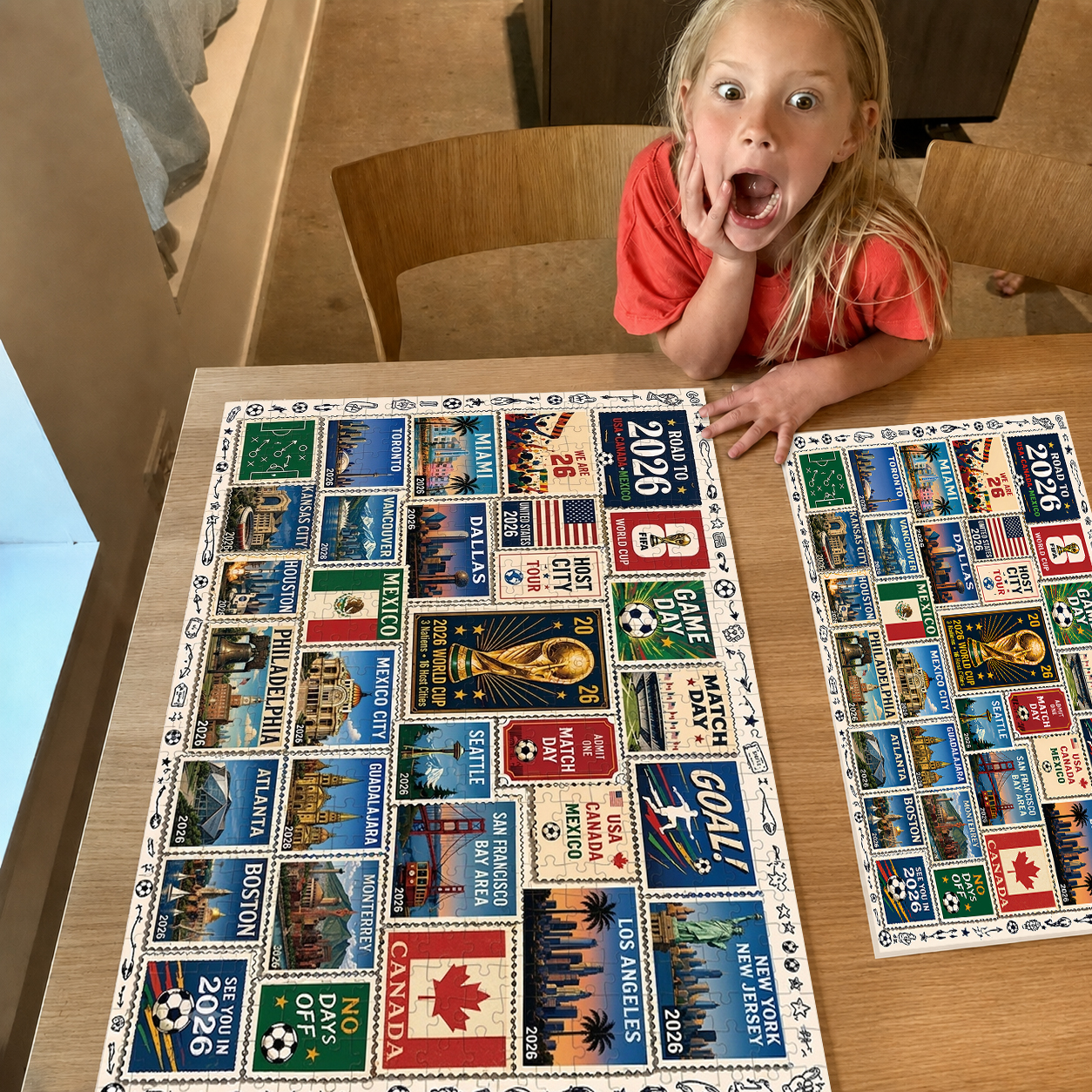 2026 World Cup Host Cities Journey Commemorative Stamp Puzzle – Premium Soccer Collectible & The Ultimate Gift for Fans