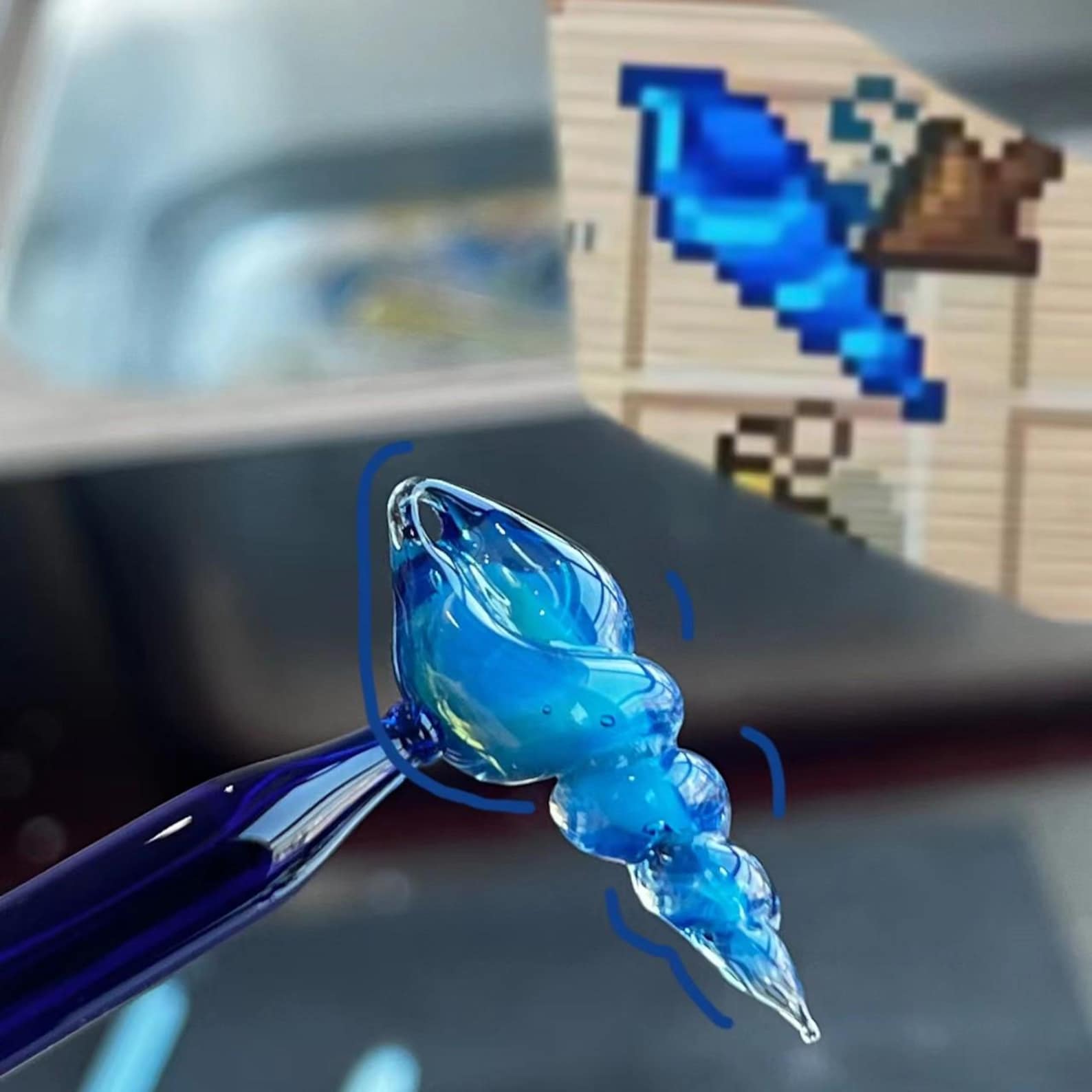 Stardew Valley Mermaid Pendant-Inspired Blue Seaside Necklace