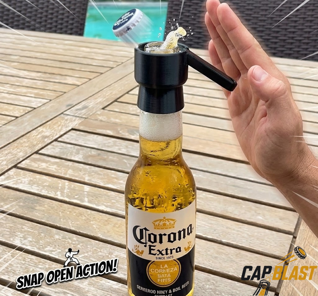 The Blast Cap Bottle Opener - Perfect Party Gadget
