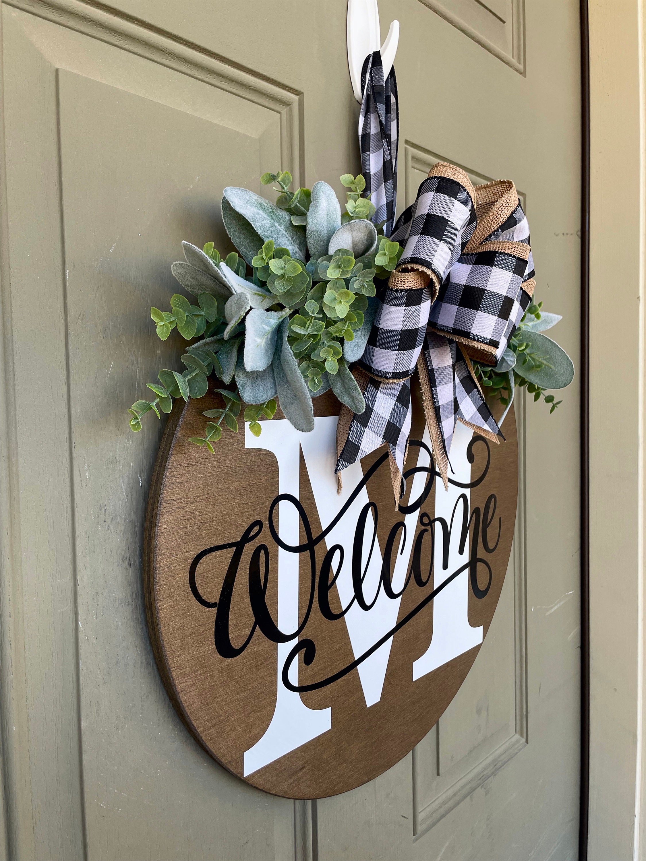 Last Name Year Round Front Door Wreath-Mother's Day Gift