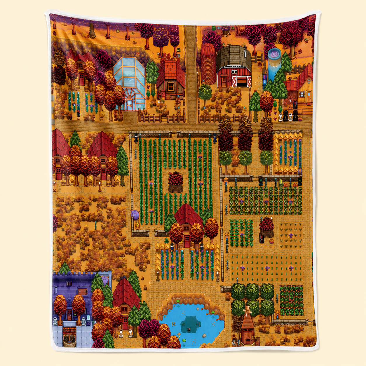 Stardew Valley Four Seasons Blanket -A gift every Stardew Valley fan will love 🌾