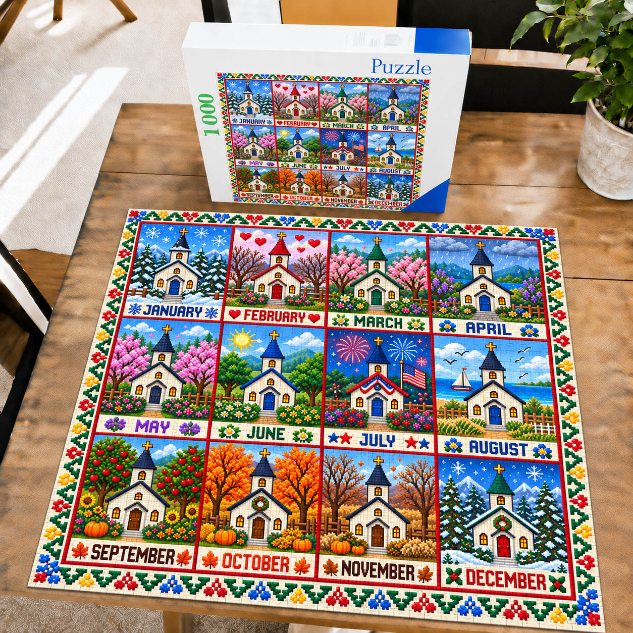 A Year of Blessings Church 1000 Jigsaw Puzzle