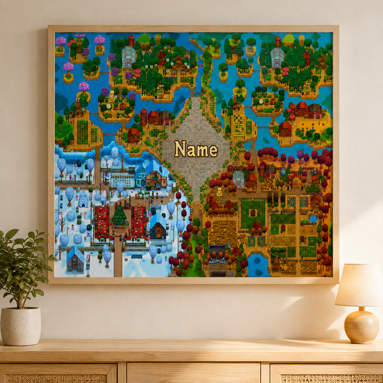Personalized Stardew Valley-inspired seasonal farm puzzle – customize your farm name