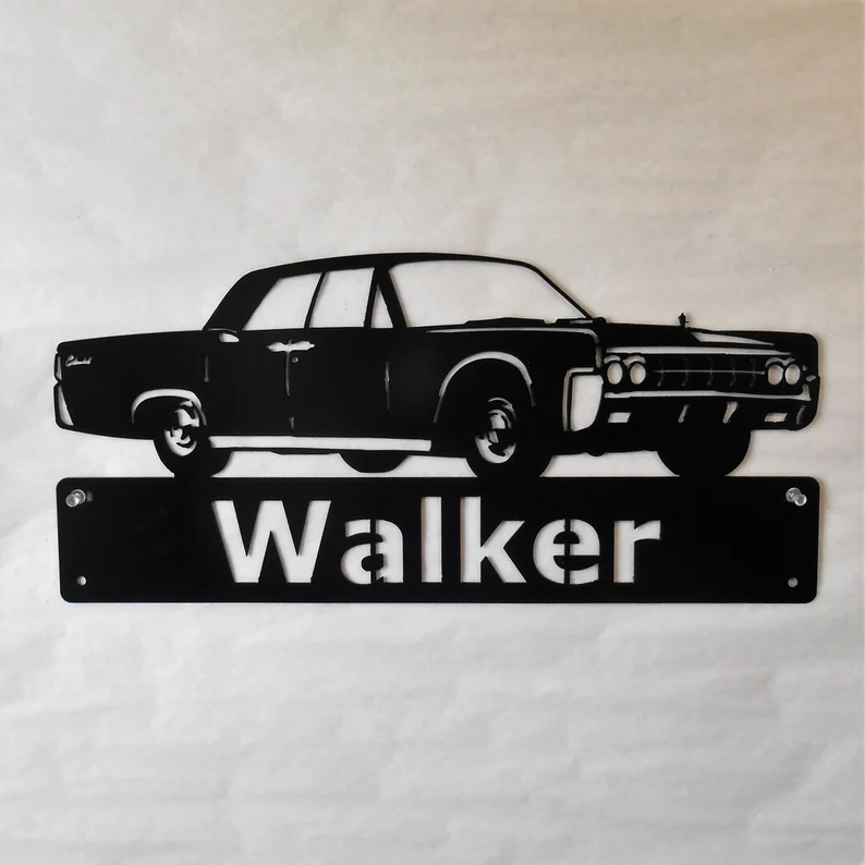 1963 Lincoln Contintental Hardtop-Personalized Metal Wall Art
