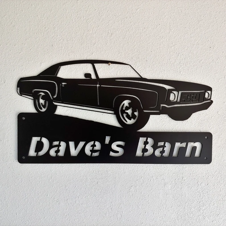 1970,1971,1972,Chevy Monte Carlo-Personalized Metal Wall Art