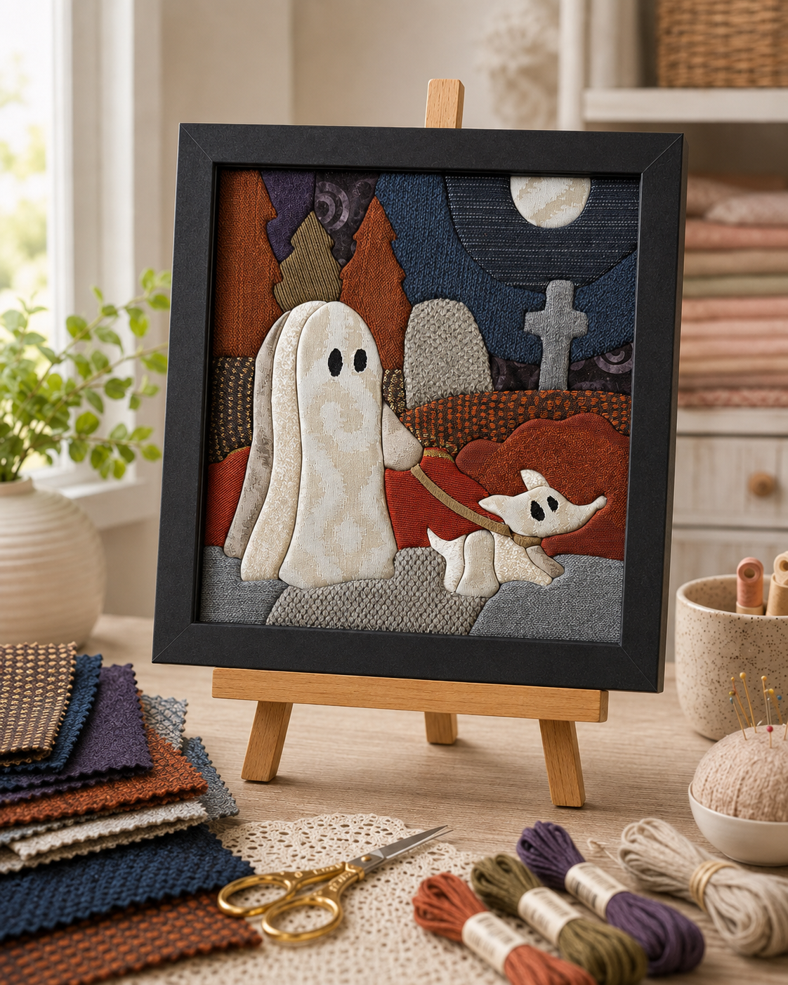 Cute Ghost Dog Walk |  Original Kinusaiga
