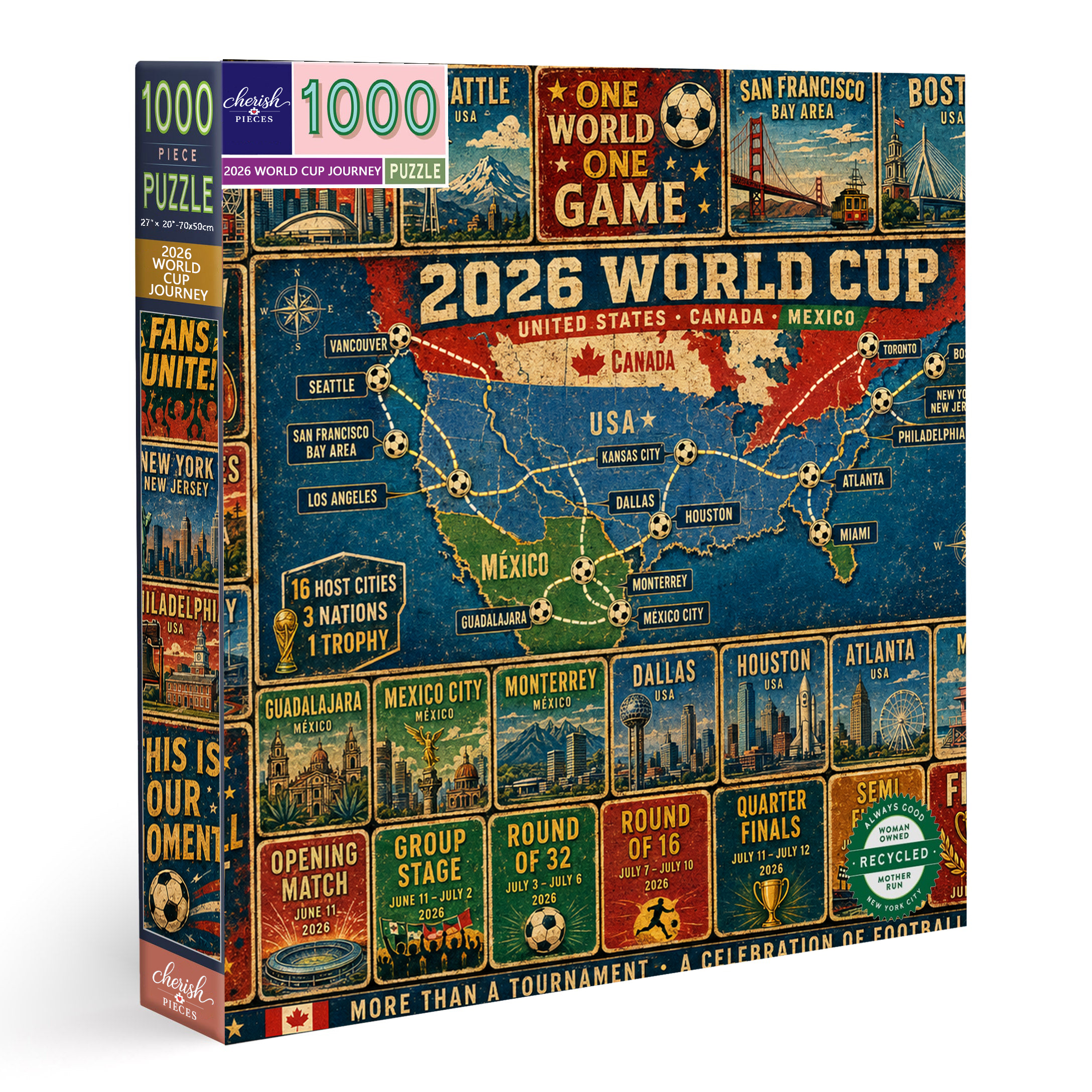 Road to Glory – The 2026 World Cup Journey Puzzle – 500/1000 Pieces