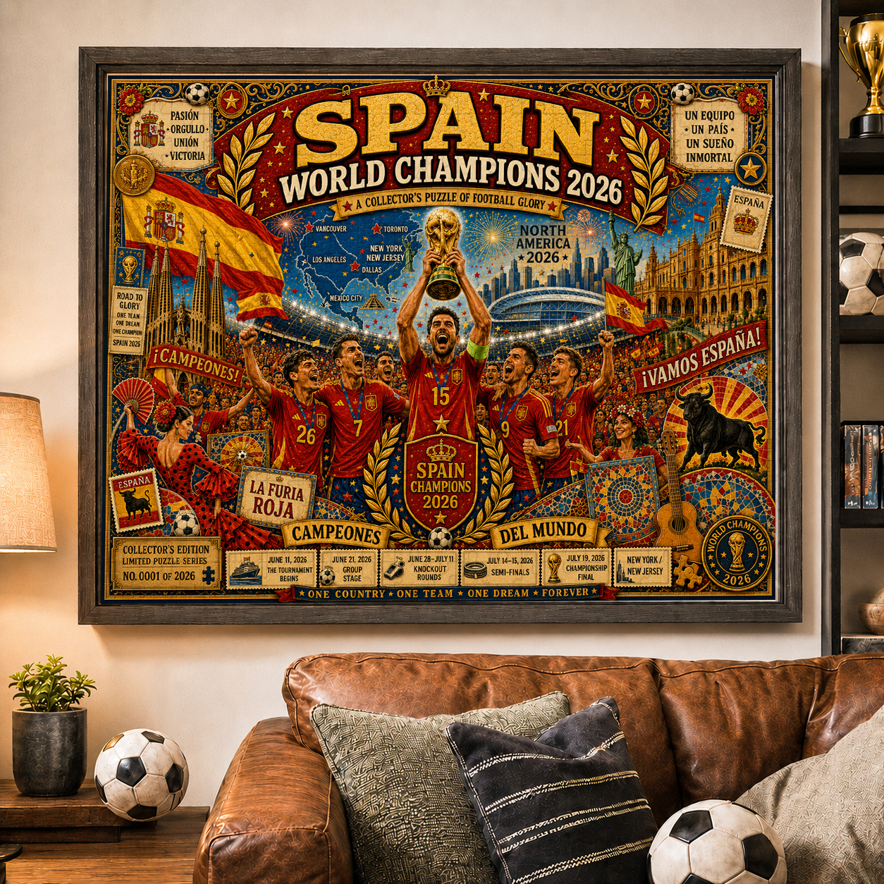 Spain 2026 World Champions Collector’s Puzzle- 500/1000 Piece Jigsaw Puzzle