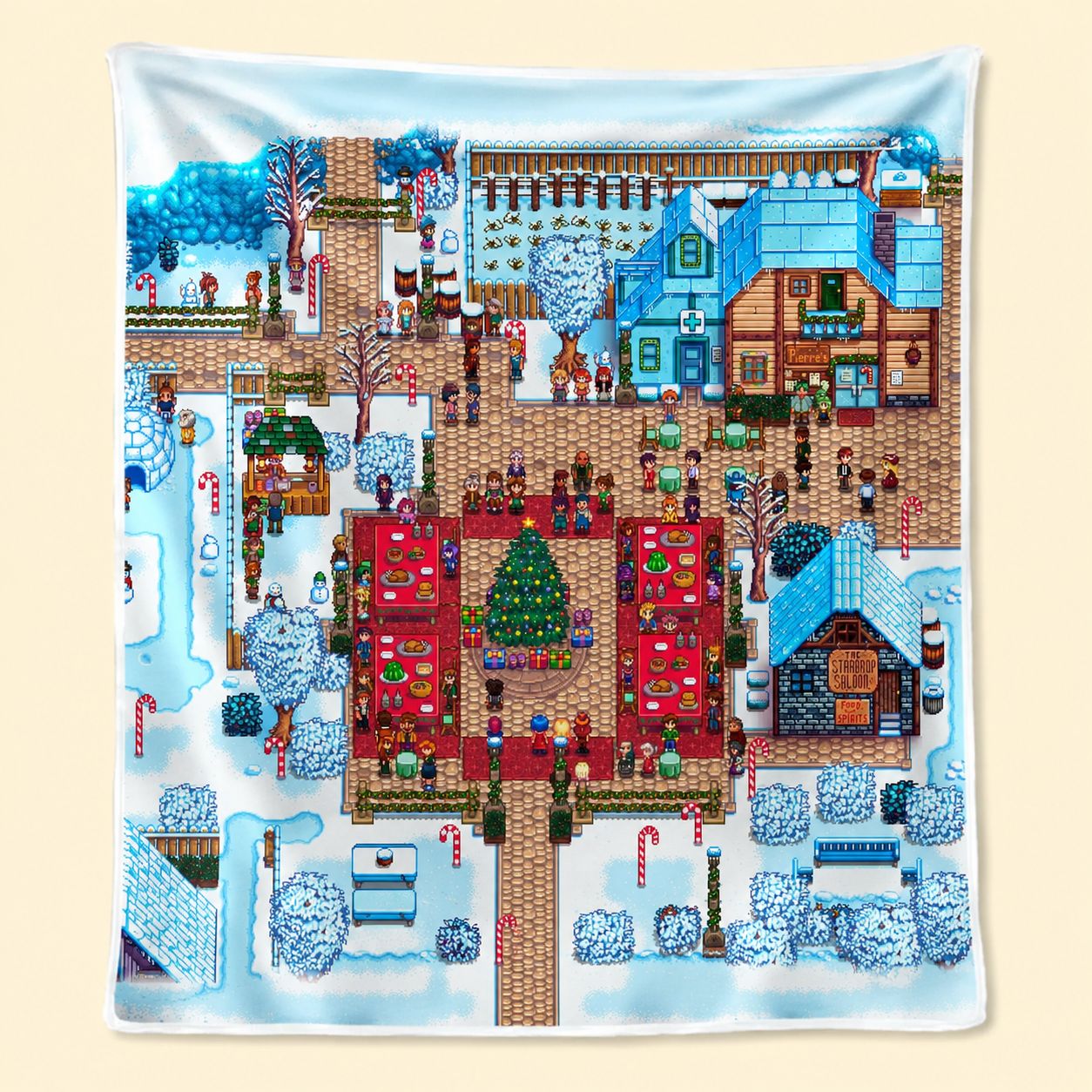 Stardew Valley Four Seasons Blanket -A gift every Stardew Valley fan will love 🌾