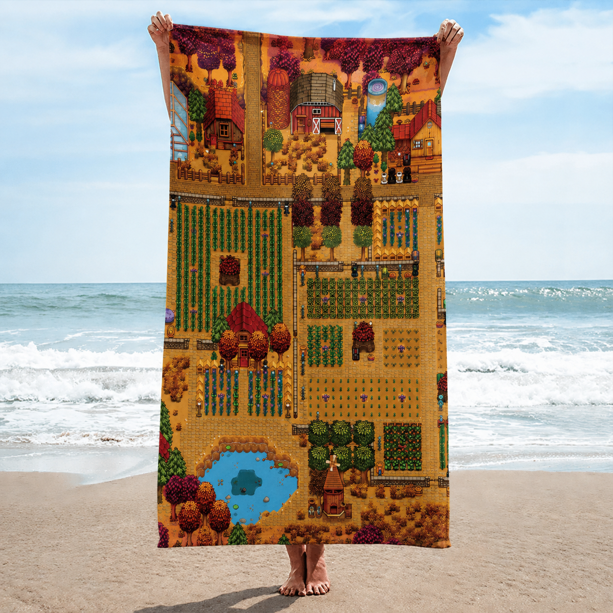 Stardew Valley All-Season Beach Towel – A beach towel every Stardew Valley fan will love 🌾