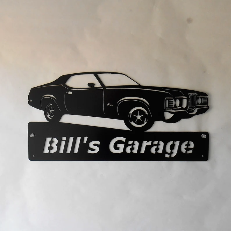 1972 Mercury Cougar-Personalized Metal Wall Art