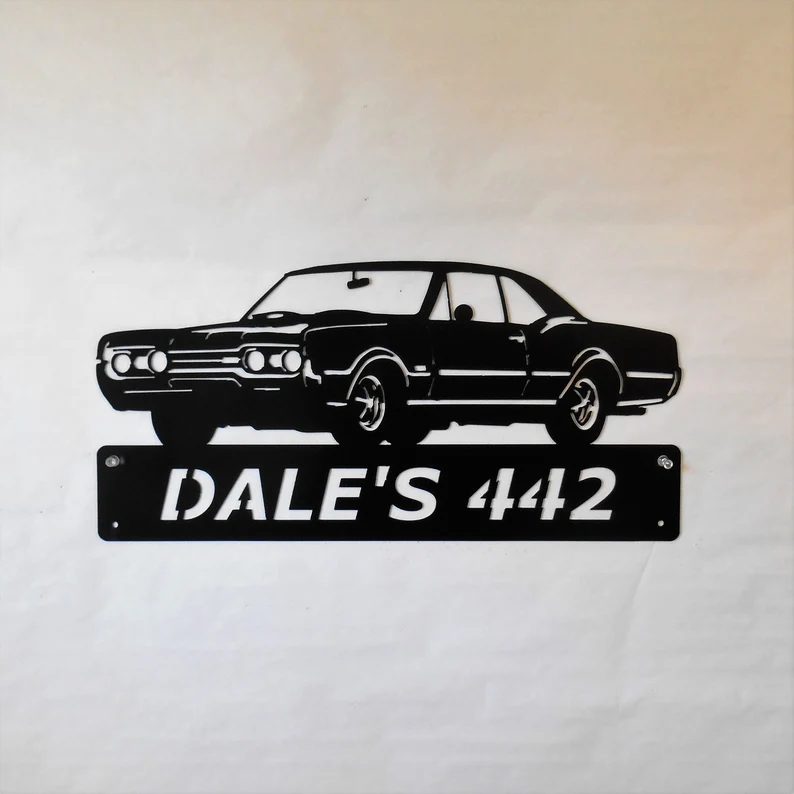 1967 Oldsmobile 442-Personalized Metal Wall Art